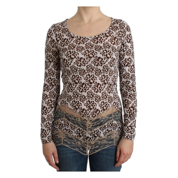 Brown longsleeved lace top