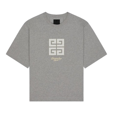 Grey Cotton Crew Neck T-shirt