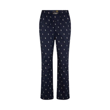 Navy Cotton Regular Fit Pants