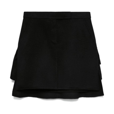 Black Brushed Skirt Layered Details