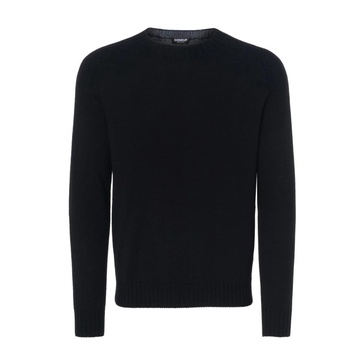 Black Wool Crewneck Sweater Regular Fit