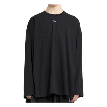 Black Long Sleeve Off Stamp Tee