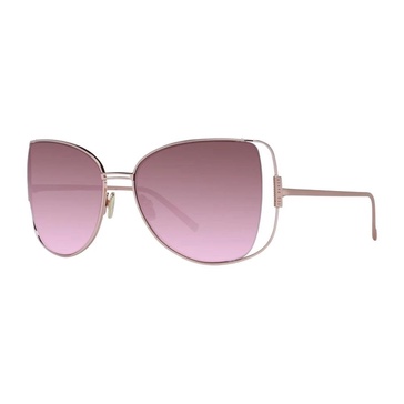 Rose Gold Butterfly Sunglasses with Mirrored Lenses