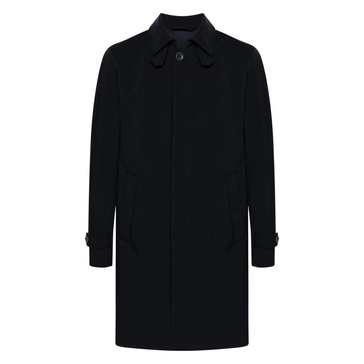 Elegant Button Front Polyester Coat