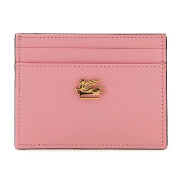 Pink Leather Cardholder - 10.5 cm x 8 cm