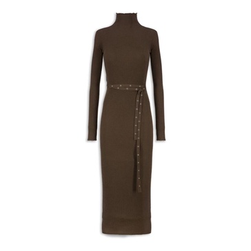 Sensual Midi Dress with Belt Detail