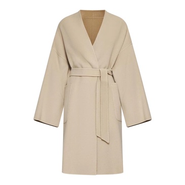 Reversible Wool Coat with Belt