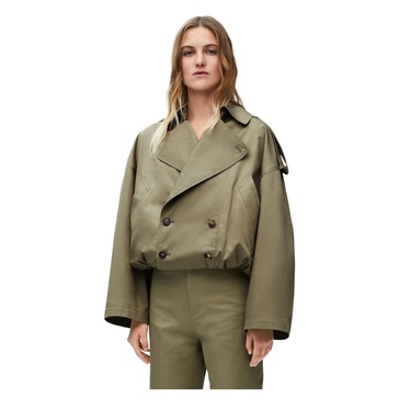 Military Green Balloon Cotton Jacket