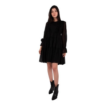 Lightness Love Dress in Pure Black - XS