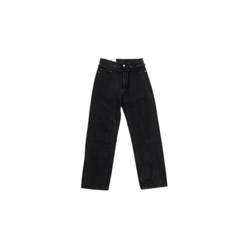 Black waist detail denim pants - Size: 30,Colour: 1200