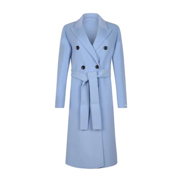 Light Blue Wool Coat