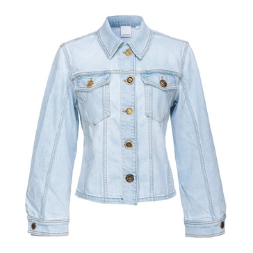 Pinko Long Sleeved Buttoned Denim Jacket