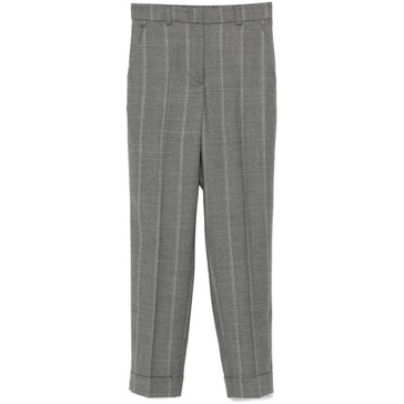 Slim Fit Wool Blend Striped Trousers