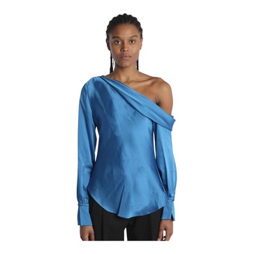 Turquoise One Shoulder Shirt