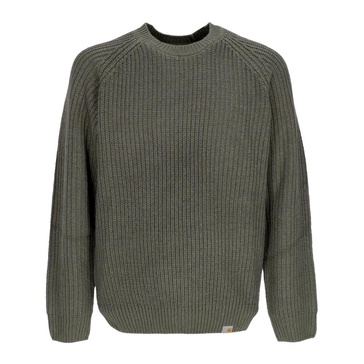 Smoke Green Ribbed Crew-Neck Sweater