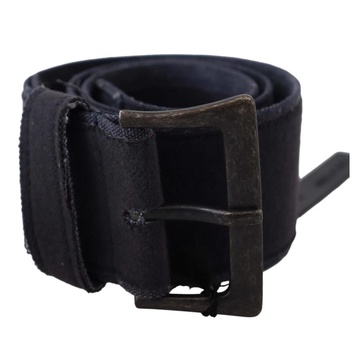 Black Leather Wide Buckle Waist Luxury Belt