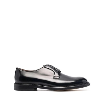 Leather Derby Shoe, Round Toe, Glossy Finish