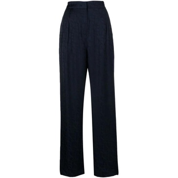 Navy Blue Patterned Trousers