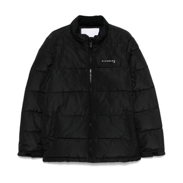 Black Padded High Neck Coat