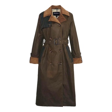 Waxed Trench Coat with Iconic Details