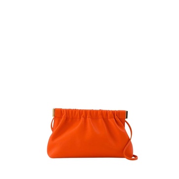 The Bar Clutch Mini in Orange Vegan Leather