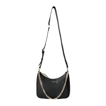 Black Shoulder Bag with Chain Strap