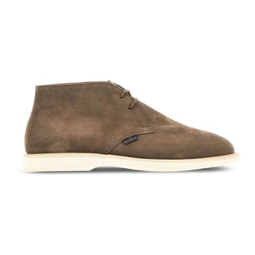 Brown Suede Lace-up Shoes