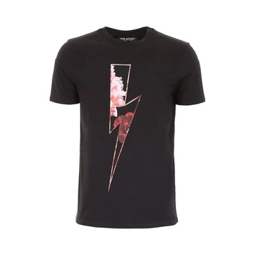 Black Logo Print Slim Fit T-Shirt