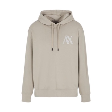 Hooded Beige Sweatshirt French Terry