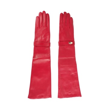 Elegant Red Lambskin Gloves