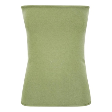 Green Cashmere Bustier Top