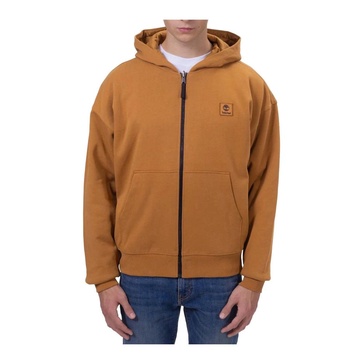 Brown Reversible Zip Hoodie Relaxed Fit