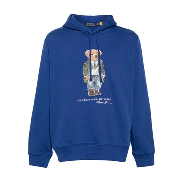 Blue Sweater with Polo Bear Motif