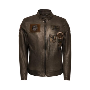 Military Style Leather Jacket