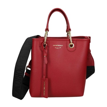 Burgundy Synthetic Women's Shopping Bag