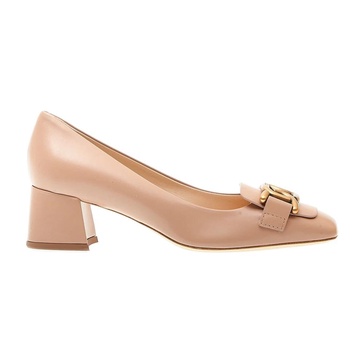 Nude Leather 50mm Heel Pump