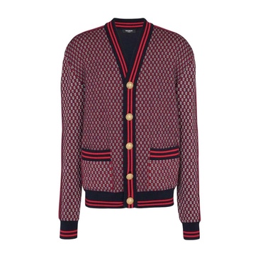 Balmain Monogrammed Knitted Cardigan