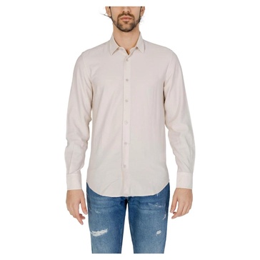 Slim Fit Cotton Shirt - Beige