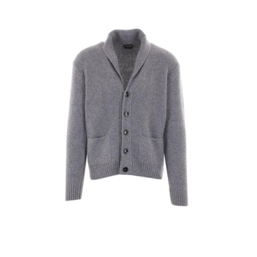 Cashmere Silk Grey Cardigan Sweater