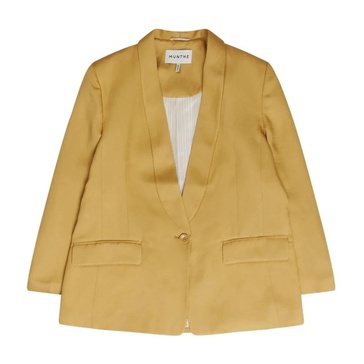 Elegant Yellow Blazer with V-Neck