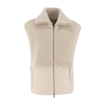 Lurex Detail Waistcoat with Zip Pockets