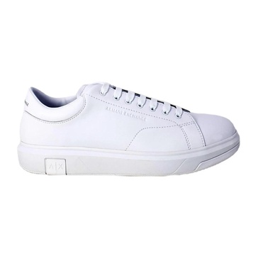 White Leather Sports Sneakers