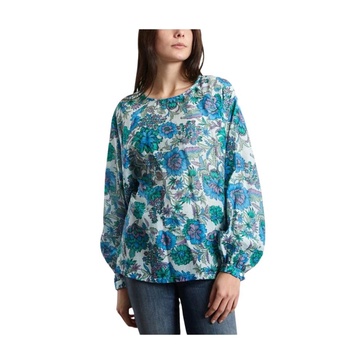 Blue Floral Printed Blouse