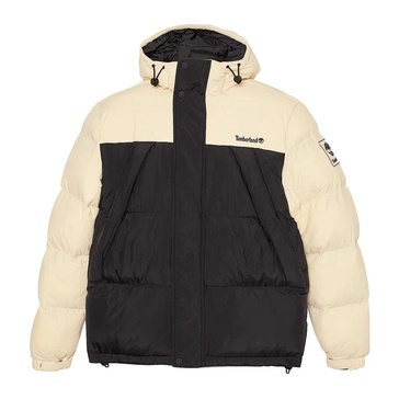 Beige Water-Repellent Men's Puffer Jacket