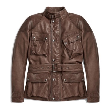 Speedmaster Jacket in Matte Brown Burnished Leather