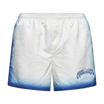 Monogram Jacquard Shorts with Blue Print