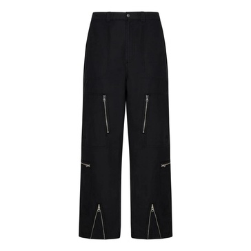 Black Zip Detail Trousers