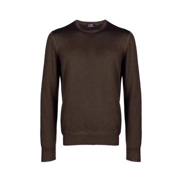 Brown Crewneck Wool Sweater