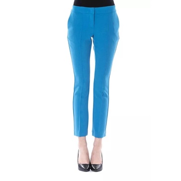 Light Blue Skinny Pants with Zip Closure