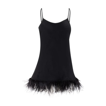 Feather Embellished Petticoat Top